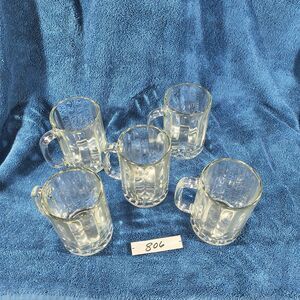 Set Of 5 Glass Mugs